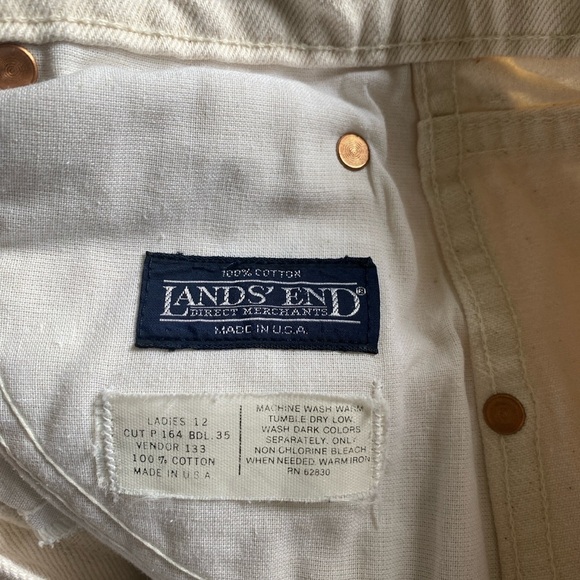 Lands' End Beautiful Vintage Olive High Waist Mom Jeans Size 12 - Picture 5 of 5